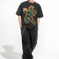 Neon Skeleton Faded Wash Tee