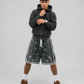 Printed Mesh Casual Shorts