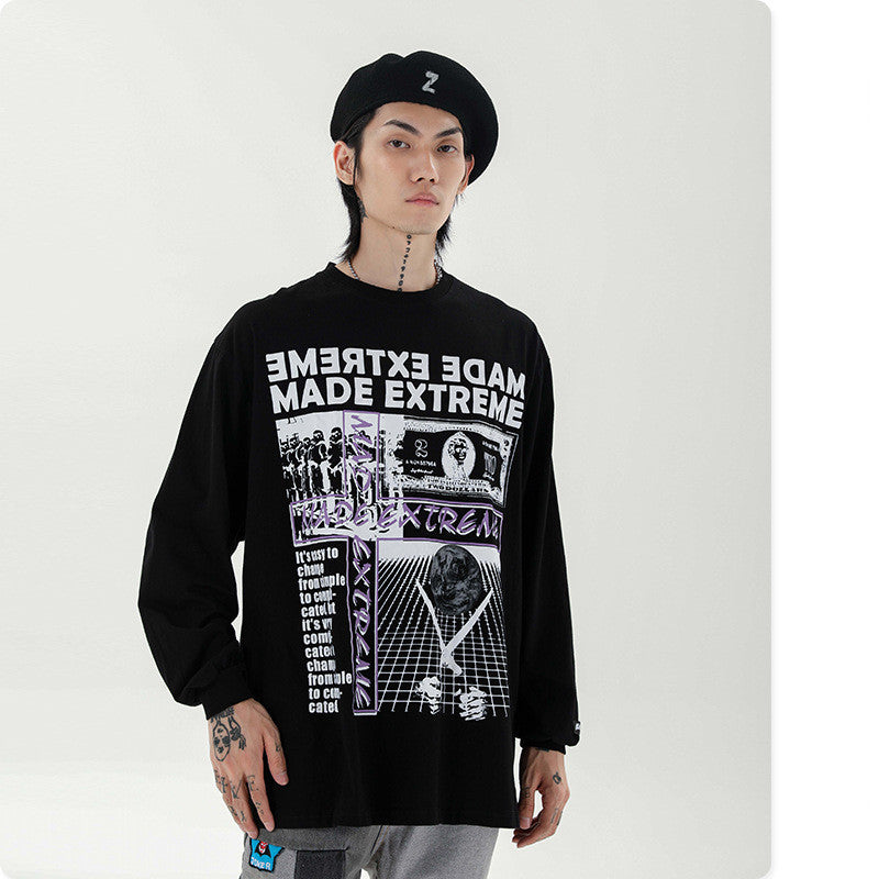 Oversized Graphic Long Sleeve T-Shirt