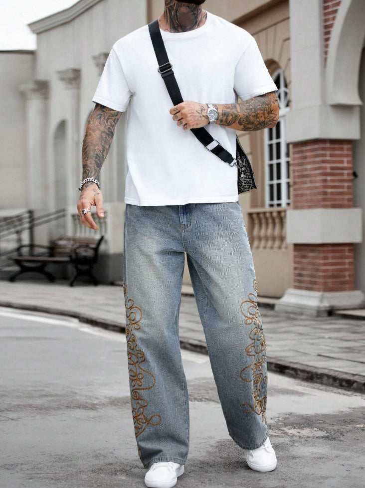Unlined Loose Straight Pants Lightweight Casual Fit