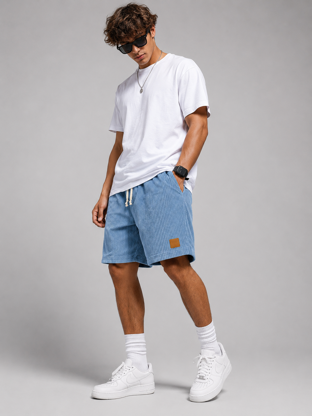 Vintage Embroidered Corduroy Shorts