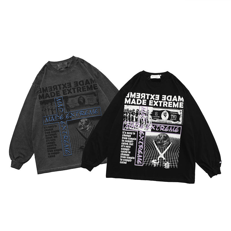 Oversized Graphic Long Sleeve T-Shirt