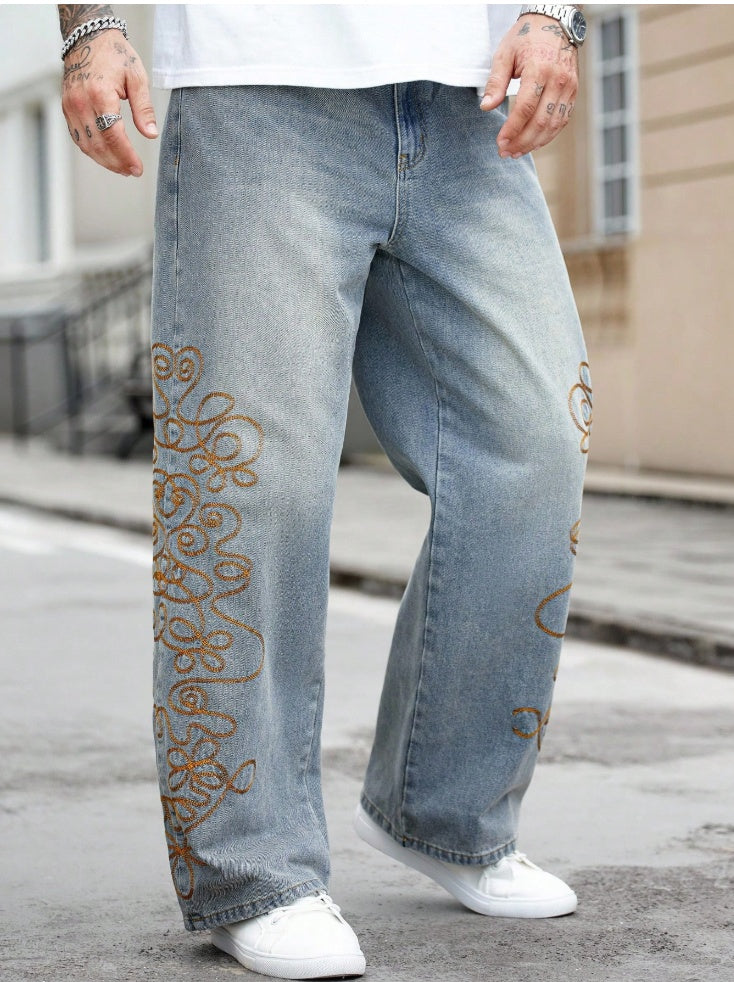 Unlined Loose Straight Pants Lightweight Casual Fit