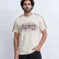 Men's Statement Graphic T-Shirt Contrast Shoulder Tape