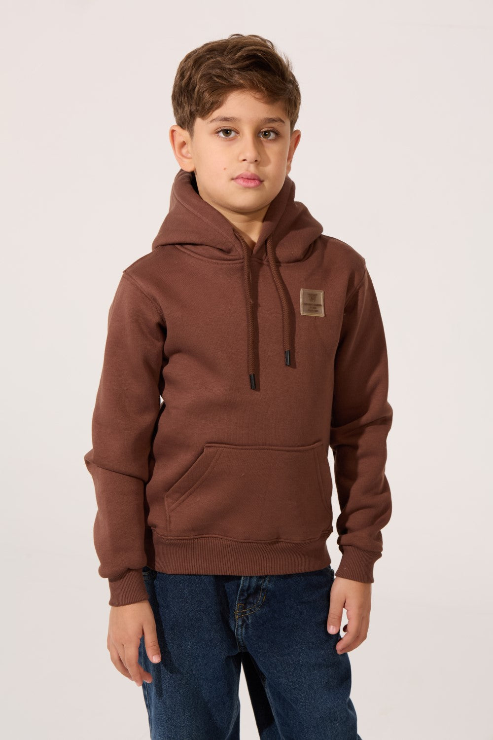 Tomato Slim Fit Boy's Hoodie Brown