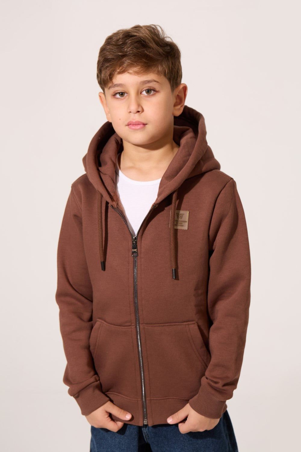 Tomato Zip-Up Boys Hoodie