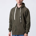 Contrast Drawstrings Slim Fit Men Hoodie