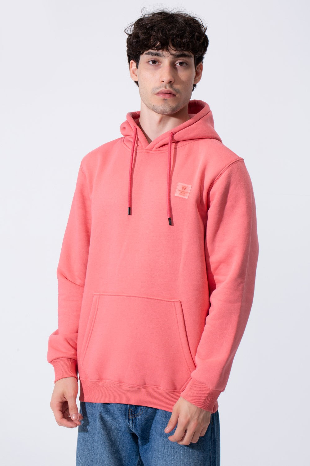 Plain Slim Fit Men's Pullover Hoodie