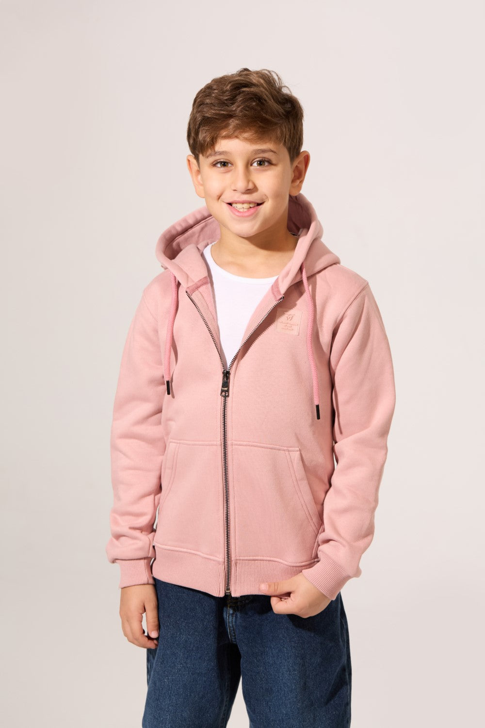 Zippered Slim Fit Boy's Hoodie