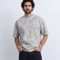 Men’s Washed Graphic T-Shirt Tonal Abstract Pattern
