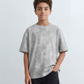 Boy's Washed T-Shirt Tonal Abstract Artwork