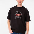 Men’s Graphic T-Shirt Oversized Center Quote Print