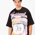 Men’s Graphic Bold Front CK9 Artwork Large Mouth Print T-Shirt