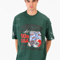 Men’s Varsity Graphic T-Shirt Oversized Front Sport Inspired