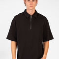 Men’s Polo Collar Half Zip Oversize T-Shirt