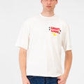 Men’s Tomato Store Back Graphic Tee With Oversized Typography Artwork