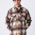 Checked Wool Men Shirt Slim Fit