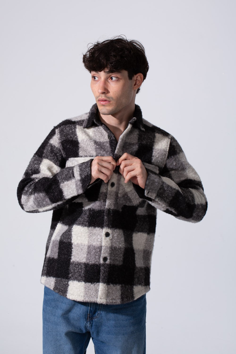 Winter Wool Slim Fit Men Shirt
