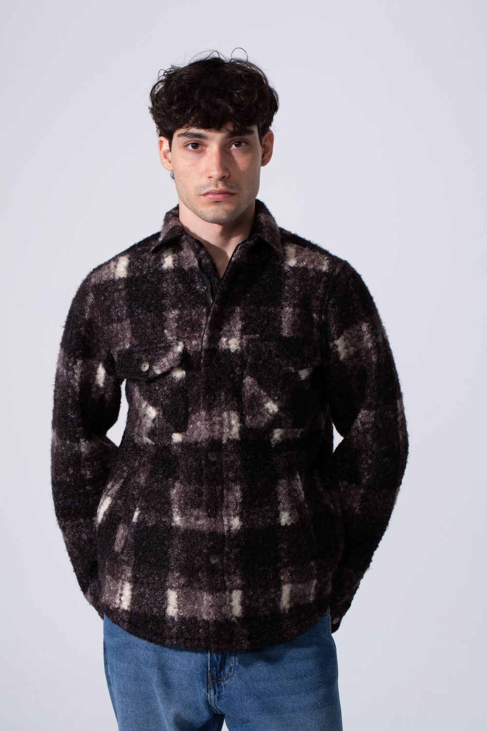 Plaid Padded Men Shirt
