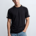 Men’s Dual Shoulder Stripe Detail Oversized T-Shirt