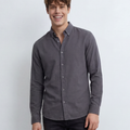 Men's Button Down Shirt With Clean Tailored Slim Fit