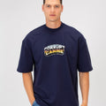 Men’s Oversized Bold Back Print Sharp Spike T-Shirt CK9