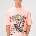 Men’s Oversized Graphic T-Shirt Front And Back Graffiti