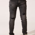 Men’s Skinny Street Denim Distressed Pants