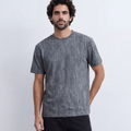 Men’s Textured Print T-Shirt Vertical Pattern Detail