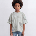 Boy's Abstract Print T-Shirt Streetwear Style