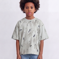 Boy's Abstract Wash T-Shirt  Graphic Print Streetwear Style
