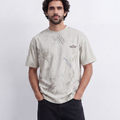 Men’s T-Shirt Brush Wash Effect Scribble Print