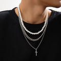 Pearl Cross Necklace