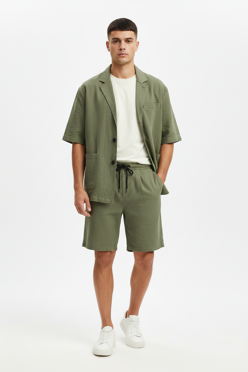 Casual Suit Shorts Tee
