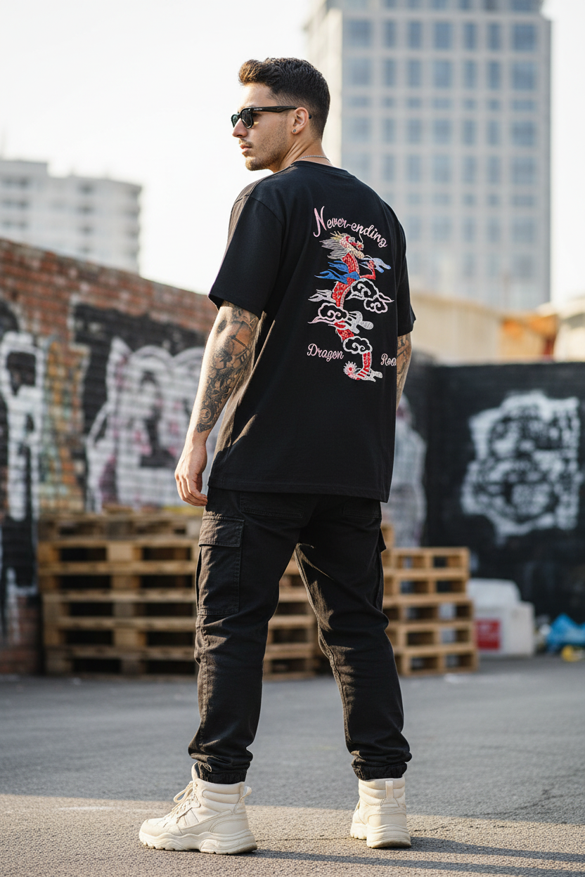 Dragon Embroidery Tee