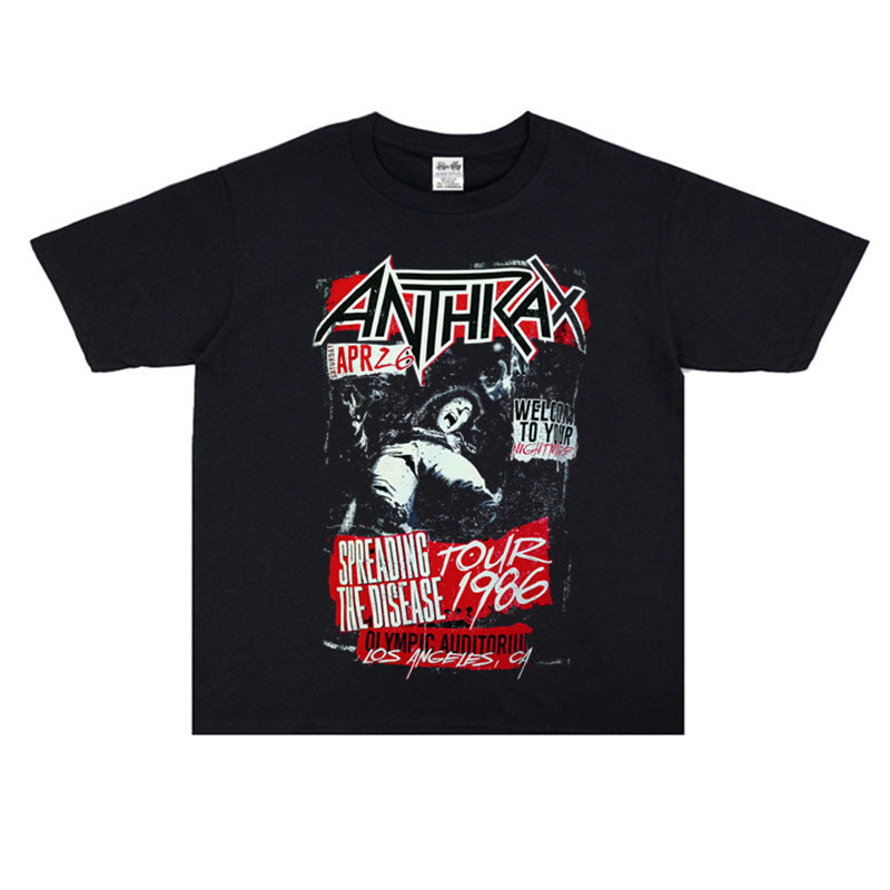 Punk Graphic Cotton Short Sleeve T-Shirt