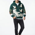 Embroidered Crane Hoodie