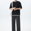 Washed Wide Leg Straight Jeans