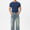 Casual Straight Wash Jeans