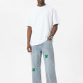 Four Clover Embroidered Jeans