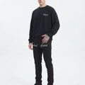 Embroidery Slit Jeans