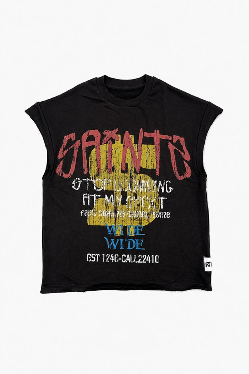 Men’s Bold Typography Graphic Sleeveless T-Shirt