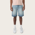 MIXED STUD JEAN SHORTS