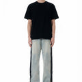 Straight Leg Zipper Panel Jeans