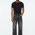 Cross Patch Wide Leg Jeans