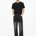 Embroided Star Straight Cut Jeans