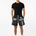 Crown & Cross Graphic Mesh Shorts