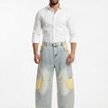 Yellow Patch Bootcut Jeans