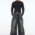Retro Distressed Wide Leg Loose Jeans