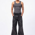 Flared Denim Loose Pants